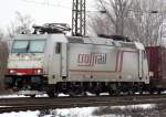 185 579-0 der Crossrail abgeb�gelt in Gremberg am 13.01.2010