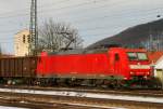 185 155-9, aufgenommen am 20.02.10, bei der Durchfahrt durch Treuchtlingen.