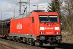 Die 185 208-6 in Ratingen Lintorf am 04,03,10