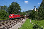 185 266-4 mit einem gemischten G�terzug am 23.