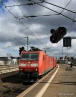 Auch die Mehrsytem 185 086 wurde in Frankfurt am Main S�d am 1 April 2010 in Szene gesetzt.