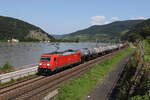 185 208 mit einem gemischten G�terzug am 21.