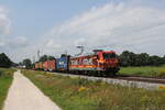 185 077  Stahl auf Stahl  mit einem Containerzug aus M�nchen kommend am 20.