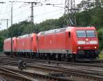 185 003-1 mit 185 001 und 185 002 am Haken, wenig sp�ter kam Lz 105 004 hinterher , aufgenommen in Gremberg am 29.06.2010