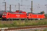 Die 185 205-2 und 185 100-5 in Gro�korbetha am 09,07,10