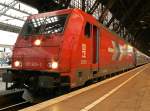 185 603-5 der HGK mit einem Eurostrand Partyzug in K�ln Hbf.