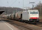 E186 238 mit Getreidezug in K�ln West am 12.03.2011