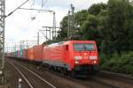 189 008-6 kam etwas sp�ter aus der anderen Richtung nochmal bei uns vorbei.