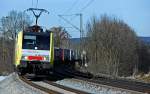 In Weiching kam aus M�nchen die 189 923SE mit KLV zum Brenner gefahren.