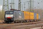 ES 64 F4-286 der ERS Railways mit Containerzug in Gremberg am 24.03.2011 