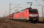 189 033-4 mit Erzzug kurz vor Porz Wahn am 22.03.2011