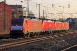 4x Qualit�t in Form von Siemens Lokomotiven der BR 189 , gef�hrt von 189 074-8 in K�ln West am 23.03.2011