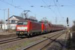 Die 189 043-3 und 189 036 mit dem Erzbomber in Ratingen Lintorf am 07,03,11
