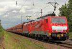 189 040-9 mit 189 xxx-x am Erzzug in Ratingen Lintorf am 19.07.2011