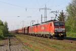 Die 189 038-3 und 189 043-3 mit einen 5000t Erzbomber in Ratingen Lintorf am 19,04,11
