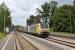 Die Lokomotion 189 905 und 189 918 in A�ling (Oberbay) am 29,07,11