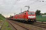 Die 189 046-6 und 189 033-4 mit dem Leeren Erzbomber nach Rotterdam in Immigrath am 31,07,12