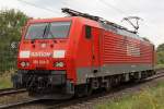 Die 189 004-5 f�hrt Lz durch Hamburg Moorburg, am 28,08,09