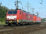 189 047-4 mit 189 xxx-x verl�sst Gremberg am 08.07.2010