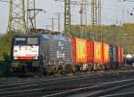 ES 64 F4-990 der ERS im letzten Licht (17:50 Uhr) in Gremberg am 08.10.2010