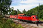 182 022-4 + 1116 146-6, aufgenommen am 06.08.11, bei der Durchfahrt durch A�ling.