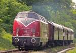 V200 033 bei der Einfahrt in Witterschlick aus Rheinbach kommend am 06.06.2010