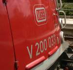 Eine Detailaufnahme von V200 033, der sch�nsten V200, die noch erhalten ist ! 