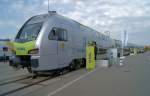 Stadler Rail AG Doppelstocktriebzug Kiss BLS auf der Innotrans 2012 in Berlin-Messe/S�d am 22.9.2012.