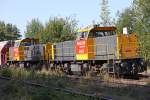 Die 6463 und 6466 Kurz vor dem Rheinkalk Werk W�lfrath, am 24,08,09