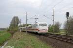 Der ICE 1 401 574-9  Z�rich  bei Quarnstedt am 07,05,13  