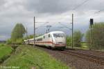 Der ICE 1 401 005 bei Quarnstedt am 12.05.2013