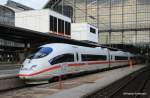 Ein ICE3M verl�sst Frankfurt am Main Hbf in Richutng Br�ssel.