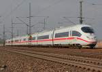 Ein ICE3 hinter Porz(Rhein) am 07.04.2011