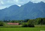 425 144-3 und unbekannter 426 als RB 59524 von Garmisch-Partenkirchen nach M�nchen am 31.07.2012 in Ohlstadt.
