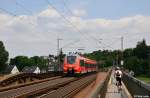 442 204-3 als RB 12222 von Koblenz nach Trier am 02.06.2012 auf der Moselbr�cke in Koblenz-G�ls.