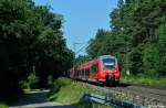 442 223-6 und 442 264-8 mit der S3 nach Neumarkt(Oberpfalz) am 27.07.2012 in Burgthann.