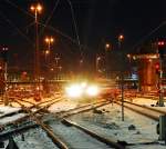 Auch wenn es nicht zu erkennen ist, die Baureihe 628 f�hrt in den Hbf M�nchen ein.