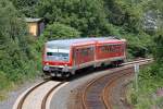 Der 928 527 als RB 47 richtung Solingen in Wuppertal Rauental am 19,07,11