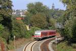 Der 928 527 als RB 47 Richtung Solingen in Wuppertal Rauenthal am 28,09,11