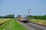 928 675-7 und 628 526-5 mit dem RE 12085 von K�ln nach Trier am 07.07.2013 bei Derkum.