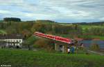 628 432-6  Ried im Innkreis  und 628 580-2 als RB 27089 von M�hldorf nach Salzburg am 27.10.2013 bei Salling.