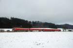 628 231-2 und 628 232-0 als RB 23234 (Korbach - Brilon Stadt) am 02.02.2014 bei Korbach-Lelbach.