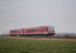 628 589 aus dem Nebel kommend auf der Fahrt nach Burghausen.