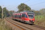 Der 644 044-0 auf dem weg nach Dortmund in Gruiten am 12,10,10