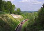 644 063-9 und 644 028-2 als RB 11545 (Meinerzhagen - K-Hansaring) am 04.05.2014 bei Kotthausen.
