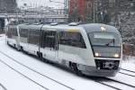Dieser private 642 Desiro f�hrt als RE 13 in Wuppertal Elberfeld am 01,02,10