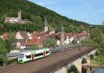 VT 007 bei der Ausfahrt aus Gem�nden am Main am 15.