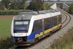 Der VT 101 der EVB in Apensen, am 07,09,09