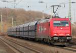 185 606-1 der HGK in K�ln West am 16.02.2011