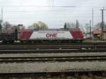 185 534-5 der  OHE  war am 27. M�rz 2011 im Bahnhof von Rosenheim abgestellt.
